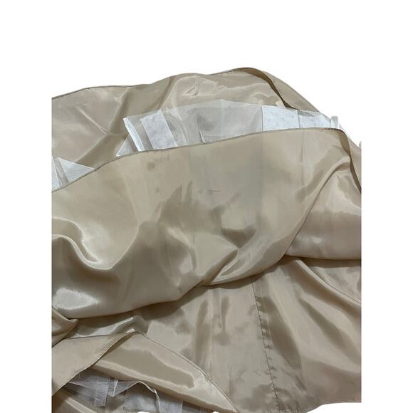 Aidan Mattox Ethereal Embroidered Tulle Longsleeve Floral Beaded Maxi Dress Sz 6 - Picture 5 of 6